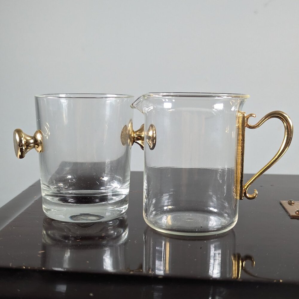Reims France Individual Creamer and sugar shaped like ice bucket